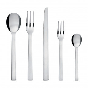 Alessi - Modello: Santiago - - Design By: David Chipperfield Servizio Posate Set 5pz - Colore: Acciaio - SKU: DC05S5 - Codice EAN: 8003299969463 