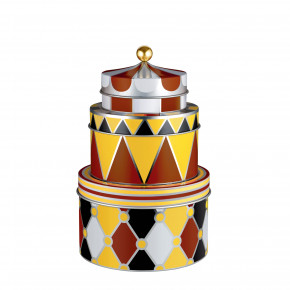 Alessi - Modello: Circus - - Design By: Marcel Wanders Scatole portaoggetti Set 3pz - Colore: Rosso/Giallo/Nero - SKU: MW31S3 - Codice EAN: 8003299404667 