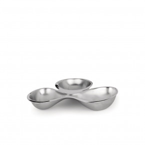 Alessi - Modello: Babyboop - - Design By: Ron Arad Antipastiera a tre scomparti - Colore: Acciaio - SKU: RA03 - Codice EAN: 8003299862115 