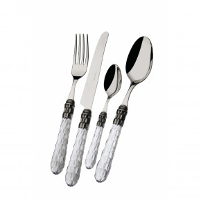 Bugatti - - Design By: Virgilio Bugatti Set di posate 24pz con ghiera argentatura anticata collezione "Cristallo" - SKU: CRISTALLO-A 