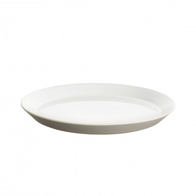  Alessi - Modello: Tonale - Set di 4 pezzi piatti piani in ceramica stoneware dalle linee moderne - Colore: Bianco - SKU: DC03/1LG - Codice EAN: 8003299951901 