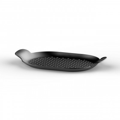 Alessi - Modello: Edo - Design By: Patricia Urquiola - Bistecchiera in ghisa con fondo in acciaio magnetico - Colore: Nero - SKU: PU304 - Codice EAN: 8003299430468