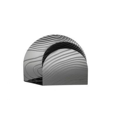  Alessi - Modello: Veneer - Portatovaglioli in acciaio inossidabile con decoro a rilievo - SKU: PU08- 