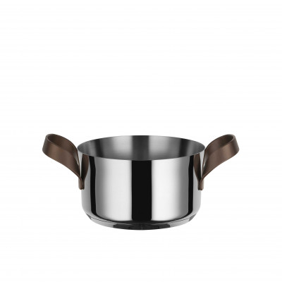  Alessi - Modello: Edo - Design By: Patricia Urquiola - Casseruola a due manici in acciaio inossidabile con fondo magnetico diametro 16" - Colore: Acciaio - SKU: PU101/16 - Codice EAN: 8003299430291 