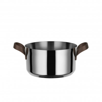  Alessi - Modello: Edo - Design By: Patricia Urquiola - Casseruola a due manici in acciaio inossidabile con fondo magnetico diametro 20" - Colore: Acciaio - SKU: PU101/20 - Codice EAN: 8003299430307 