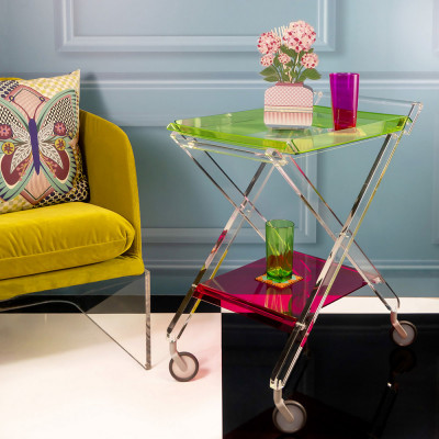  Vesta - Modello: Aurelio - Carrello in plexiglass con ruote dal design moderno - SKU: 05804 