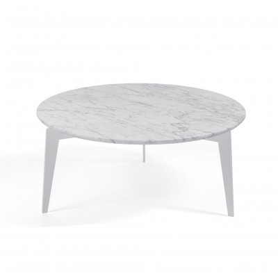  Pezzani - Nordic - Tavolino da salotto ovale grande con ripiano in marmo - SKU: 0/222.M 