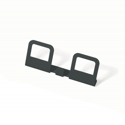  Pezzani - Modello: Hang - Appendiabiti da parete lineare in stile moderno con 2 ganci - SKU: 0/322 