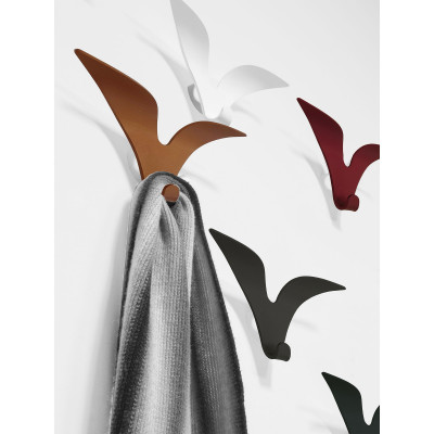  Pezzani - Modello: Jonathan - Appendiabiti da parete in acciaio verniciato sabbiato in stile moderno - SKU: 0/326 