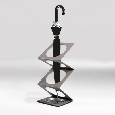  Pezzani - Modello: Molla - Design By: Francesco Sani - Portaombrelli moderno in acciaio sabbiato - SKU: 0/61 