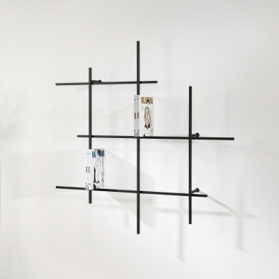  Pezzani - Modello: Libra - Design By: Massimiliano Settimelli - Libreria da parete tubolare piccola di design moderno e minimalista - SKU: 0/72-1 