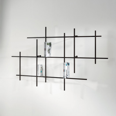  Pezzani - Modello: Libra - Design By: Massimiliano Settimelli - Libreria da parete orizzontale di design moderno - SKU: 0/72-5 