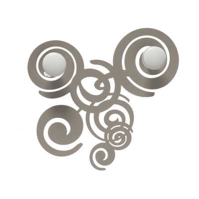  Arti e Mestieri - Modello: Arabesque - Ganci da parete in metallo con struttura a riccioli dalle linee moderne - SKU: 0GA3619 