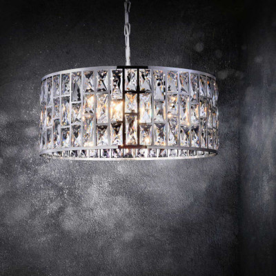  Maytoni - Modello: Gelid - Lampadario moderno con paralume in cristallo e montatura in metallo - Colore: Cromato - Attacco Lampadina: E27 - 4 Lampadine - Watt 60W - Dimmerabile: NO - Grado di Protezione: IP20 - SKU: MOD184-PL-04-CH - Codice EAN: 4251110015989 