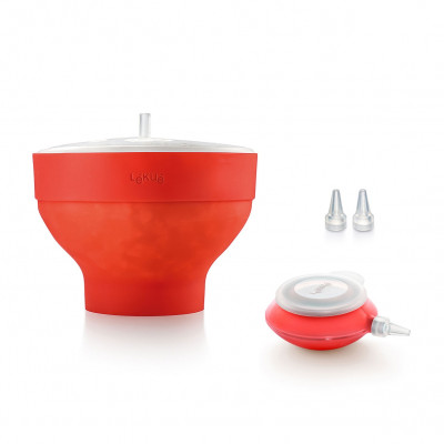  Lekuè - Kit popcorn maker in silicone per bambini - Colore: Rosso - SKU: 1842008 - Codice EAN: 8420460011965 