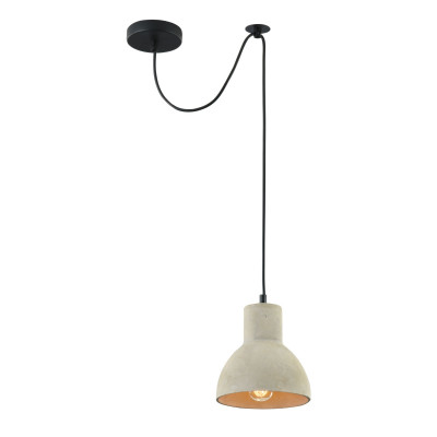 Maytoni - Broni - Sospensione struttura in metallo e paralume in cemento in stile moderno - Colore: Nero - 1 Lampadina E27 40W - IP20 - SKU: T434-PL-01-GR 