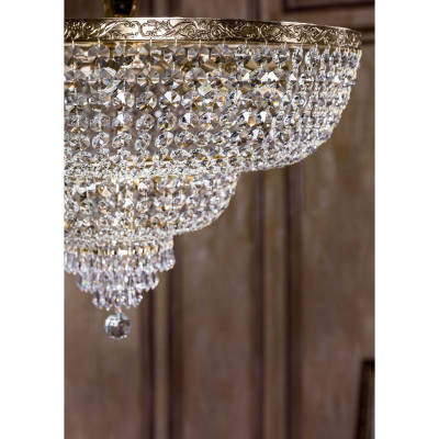  Maytoni - Modello: Palace - Lampadario in stile classico con pendenti in cristallo - Colore: Oro - Attacco Lampadina: E27 - 14 Lampadine - Watt 60W - Dimmerabile: NO - Grado di Protezione: IP20 - SKU: DIA891-CL-14-G - Codice EAN: 4251110012490 