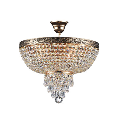  Maytoni - Modello: Palace - Lampadario classico con struttura in metallo e pendenti in cristallo - Colore: Oro - Attacco Lampadina: E27 - 5 Lampadine - Watt 60W - Dimmerabile: NO - Grado di Protezione: IP20 - SKU: DIA890-CL-05-G - Codice EAN: 4251110012476 