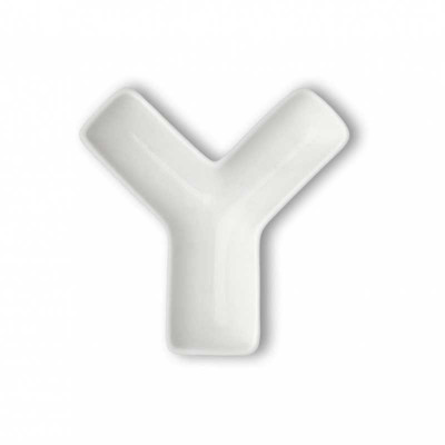  Brandani - Modello: Lettere - Antipastiera in porcellana con lettera Y - Colore: Bianco - SKU: B82474 - Codice EAN: 8029722824741 