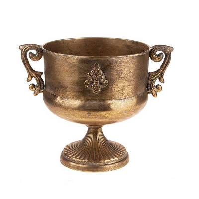  Brandani - Secchiello per ghiaccio per bottiglie di champagne in metallo con intarsi - Colore: Bronzo - SKU: B83696 - Codice EAN: 8029722836966 