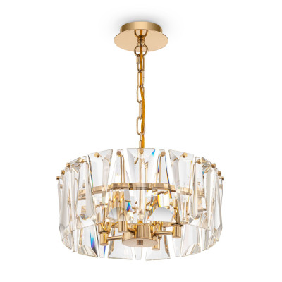  Maytoni - Modello: Puntes - Lampadario piccolo moderno con diffusori in vetro - Colore: Oro - Attacco Lampadina: E14 - 4 Lampadine - Watt 60W - Dimmerabile: NO - Grado di Protezione: IP20 - SKU: MOD043PL-04G - Codice EAN: 4251110070278 