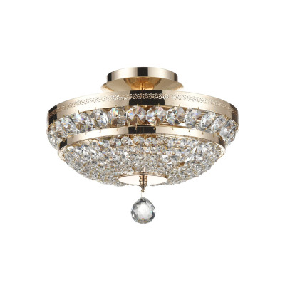  Maytoni - Modello: Ottilia - Lampadario in stile classico con struttura in metallo con pendente in cristallo - Colore: Oro - Attacco Lampadina: E14 - 3 Lampadine - Watt 60W - Dimmerabile: NO - Grado di Protezione: IP20 - SKU: DIA700-CL-03-G - Codice EAN: 4251110014180 