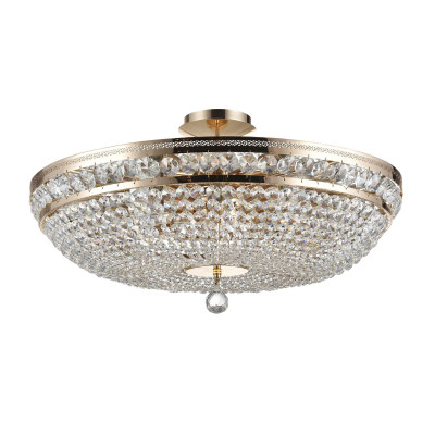  Maytoni - Modello: Ottilia - Lampadario classico grande con pendenti in cristallo e struttura in metallo - Colore: Oro - Attacco Lampadina: E14 - 12 Lampadine - Watt 60W - Dimmerabile: NO - Grado di Protezione: IP20 - SKU: DIA700-CL-12-G - Codice EAN: 4251110018812 