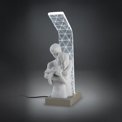 Bongelli Preziosi - Abatjour lampada da comodino a LED con scultura di innamorati - Attacco Lampadina: Led Integrato - 1 Lampadina - Dimmerabile: NO - Gradi Kelvin 4000k Luce Naturale - Classe Energetica: A++ - SKU: ME1923 