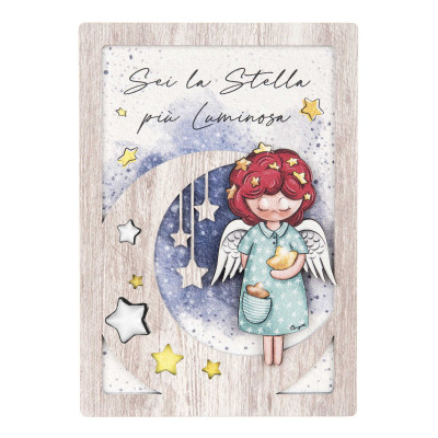  Bongelli Preziosi - Bomboniera Comunione - Angeli dei Sogni con stella Femmina - Colore: Rovere Breeze - SKU: ME1990/F - Codice EAN: 1234567012674 