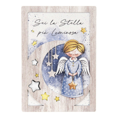  Bongelli Preziosi - Bomboniera Comunione - Angeli dei Sogni con stella Maschio - Colore: Rovere Breeze - SKU: ME1990/M - Codice EAN: 1234567012681 