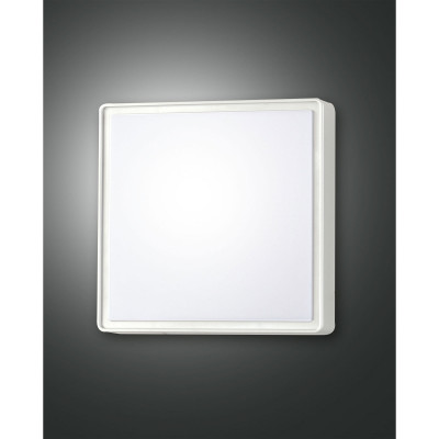  Fabas Luce - Modello: Oban - Plafoniera piccola moderna con sensore di movimento da esterno - Colore: Bianco - Attacco Lampadina: E27 - 1 Lampadina - Watt 42W - Dimmerabile: NO - Grado di Protezione: 65 - SKU: 3225-61-102 - Codice EAN: 8019282062639 
