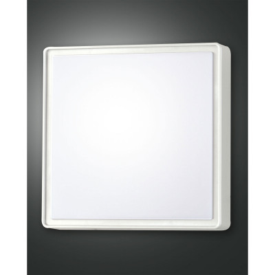  Fabas Luce - Modello: Oban - Plafoniera grande da esterno moderna con sensore di movimento - Colore: Bianco - Attacco Lampadina: E27 - 2 Lampadine - Watt 30W - Dimmerabile: NO - Grado di Protezione: 65 - SKU: 3225-65-102 - Codice EAN: 8019282062646 