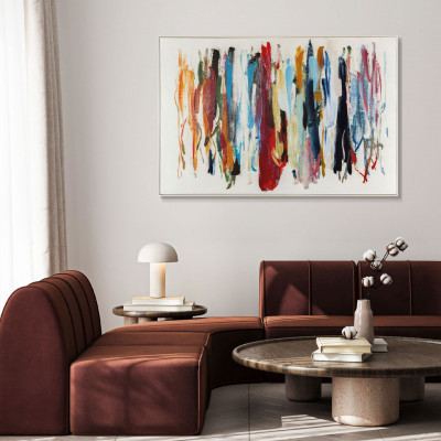  Agave - Quadro astratto dipinto a mano su tela di cotone Axes 100x150 - SKU: AG170329 