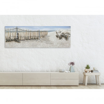  Agave - Quadro dipinto a mano su tela "Isla Blanca" 150x50 - Tema Quadro: Marini - Realizzazione Quadro: Dipinti su Tela - SKU: AG070043 - Codice EAN: 1234567018607 