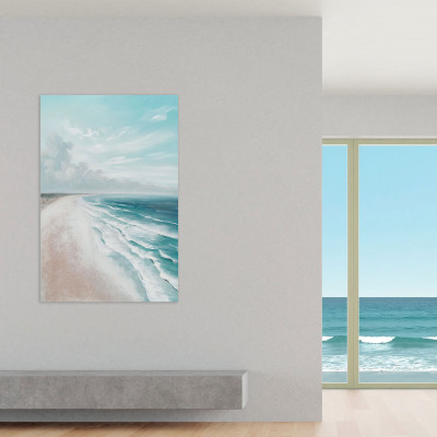  Agave - Quadro marino dipinto a mano con acrilici su tela Maui 80x120 - Tema Quadro: Array - Realizzazione Quadro: Dipinti su Tela - SKU: AG160290 