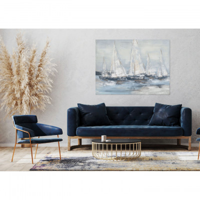  Agave - Quadro moderno con paesaggio marino dipinto a mano "Vele al mattino" 150x110 - Tema Quadro: Array - Realizzazione Quadro: Dipinti su Tela - SKU: AG140227 