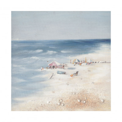  Agave - Quadro moderno dipinto a mano ritratto paesaggistico marino "Free Beach" 80x80 - Tema Quadro: Array - Realizzazione Quadro: Dipinti su Tela - SKU: AG140214 