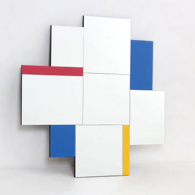  Agave - Specchio da parete dal design moderno Sintesi 80x75 - Colore: Multicolore - SKU: MR0033 