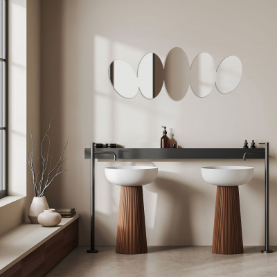  Agave - Specchio da parete moderno con cinque specchi di forma ovale "Kayros" - SKU: MR0020 