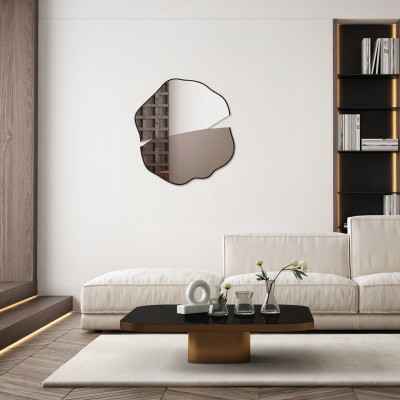  Agave - Specchio da parete moderno con cornice dall’effetto rame "Aris" - SKU: MR0021 