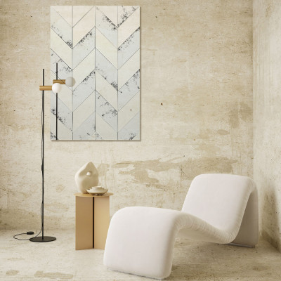  Agave - Specchio da parete rettangolare moderno effetto geometrico e anticato "Ziggy" - SKU: MR0016 