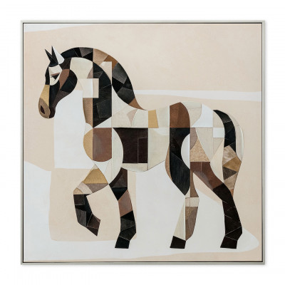  Agave - Stampa su tela con motivo astratto con cornice Intarsio 80x80 - SKU: PA0002 