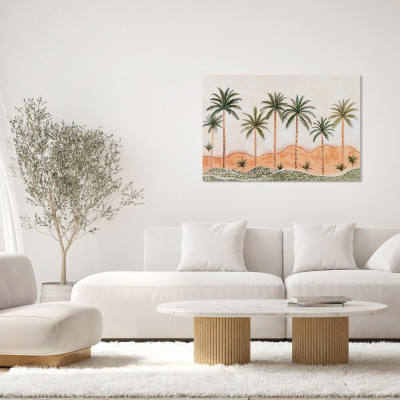  Agave - Stampa su tela con motivo figurativo Gobi 120x80 - SKU: PA0018 