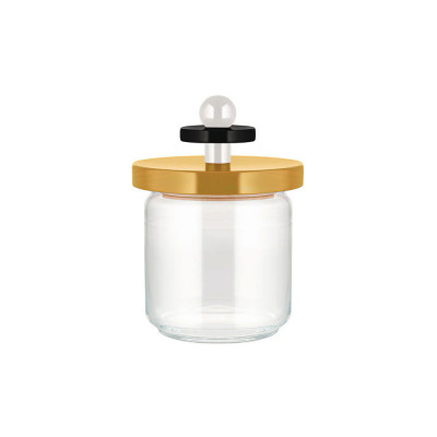  Alessi - Modello: Values Collection - Barattolo grande in vetro con coperchio in legno - Colore: Giallo - SKU: ES16/100-1 - Codice EAN: 8003299455416 