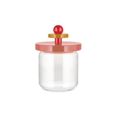  Alessi - Modello: Values Collection - Barattolo grande in vetro con coperchio in legno - Colore: Rosa - SKU: ES16/100-2 - Codice EAN: 8003299455430 