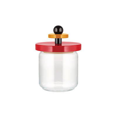  Alessi - Modello: Values Collection - Barattolo in vetro con coperchio in legno - Colore: Rosso - SKU: ES16/75 - Codice EAN: 8003299455393 
