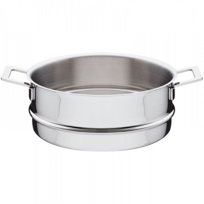 Alessi - Modello: Pots & Pans - Design By: Jasper Morrison - Cestello Cottura a Vapore 24" - Colore: Acciaio - SKU: AJM307 - Codice EAN: 8003299924318