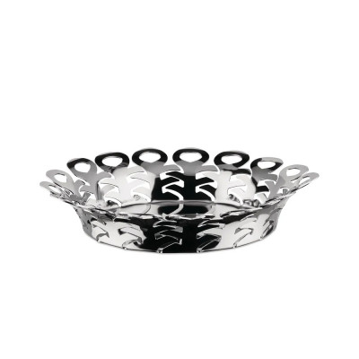 Alessi - Modello: Vimini - Design By: Boucquillon & Maaoui - Cestino grande in acciaio lucido dal design moderno - Colore: Acciaio - SKU: BM21/25 - Codice EAN: 8003299488810 