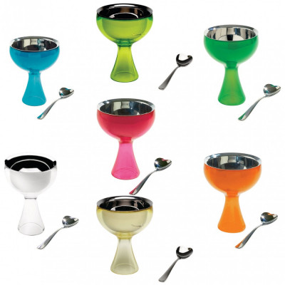  Alessi - Modello: Big Love - Design By: Miriam Mirri - Coppa Gelato con Cucchiaino - SKU: AMMI01S 