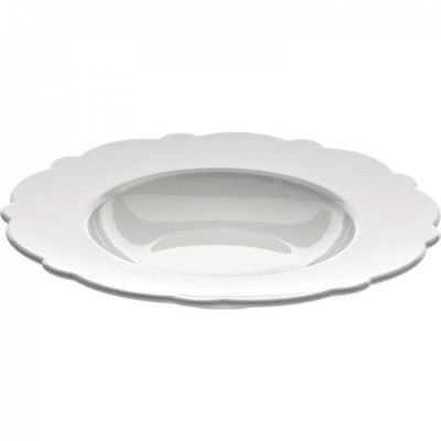 Alessi - Modello: Dressed - Design By: Marcel Wanders - Piatti Fondi Set 4pz - Colore: Bianco - SKU: MW01/2 - Codice EAN: 8003299318957